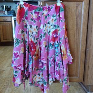 Floral Lauren Ralph Lauren silk skirt
